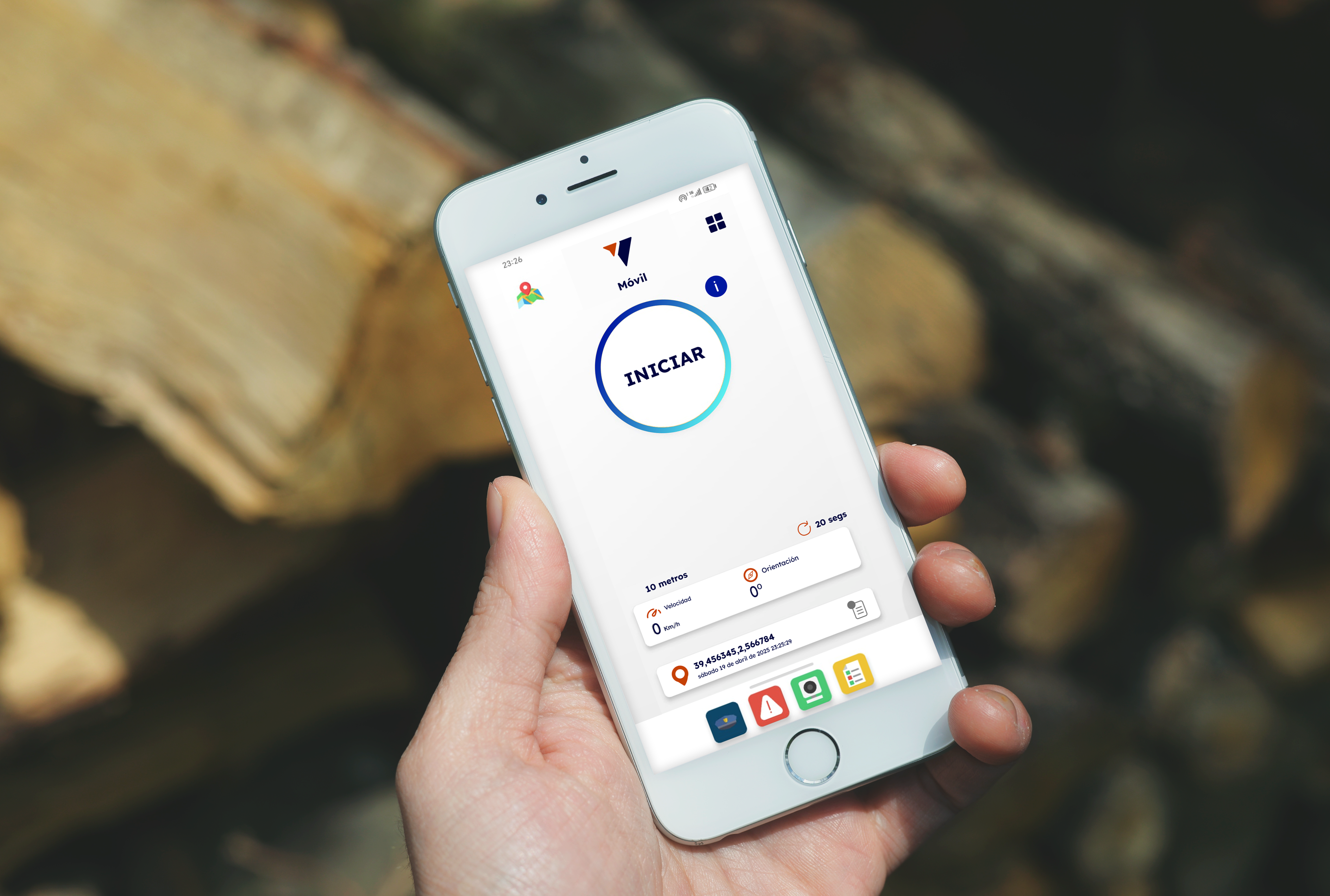 Interfaz del sistema Zonna Tracker mostrando mapa de geolocalización en tiempo real