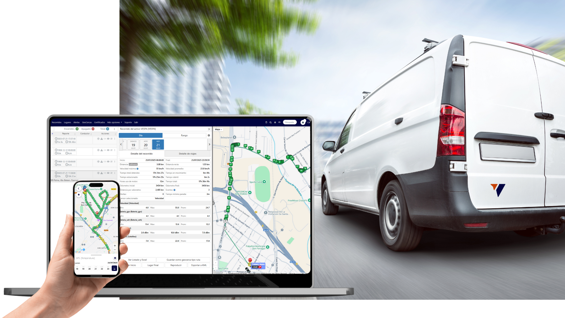 Gestión de flotas Zonna GPS